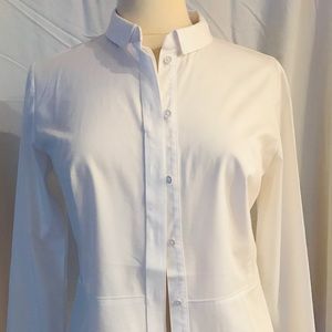 Elie Tahari Elegant White Button Down Shirt